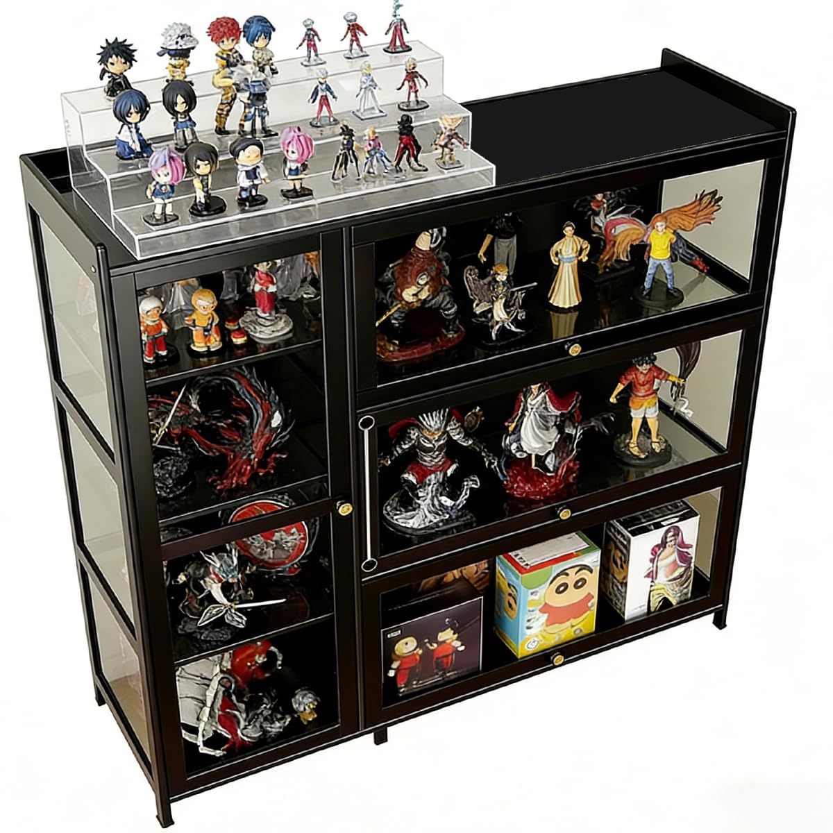 Amazon.co.jp: TUIYIDUO フィギュアケース ショーケース 竹製